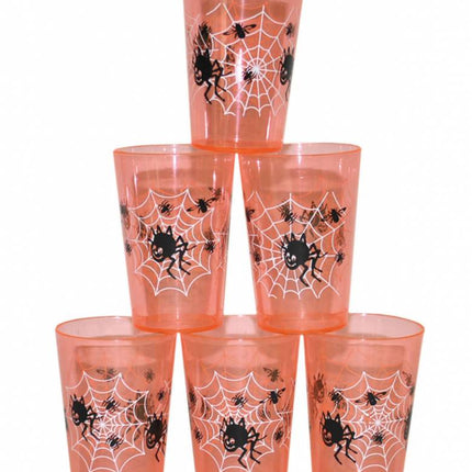 Funny Fashion Drink bekers met spinnenweb print