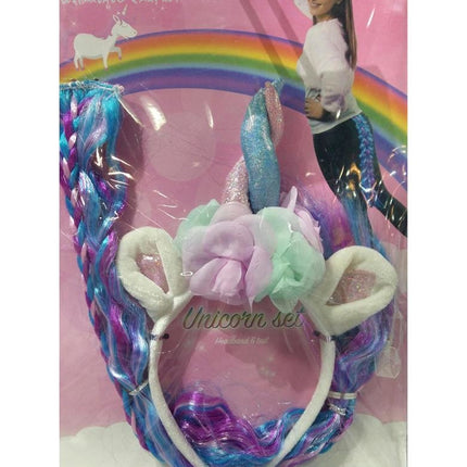 Funny Fashion Eenhoornset 2dlg roze blauw