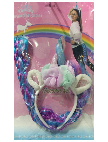 Funny Fashion Eenhoornset 2dlg roze blauw