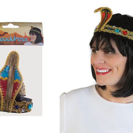 Funny Fashion Egyptische hoofdband met nep stenen