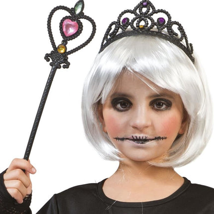 Funny Fashion Fee stokje met roze hartje