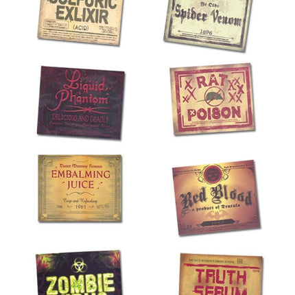 Funny Fashion Fles stickers voor Halloween