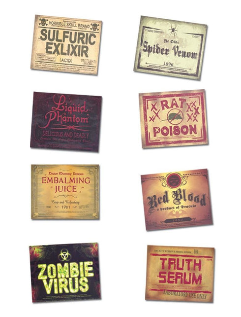 Funny Fashion Fles stickers voor Halloween