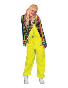 Funny Fashion Fluor gele party overalls