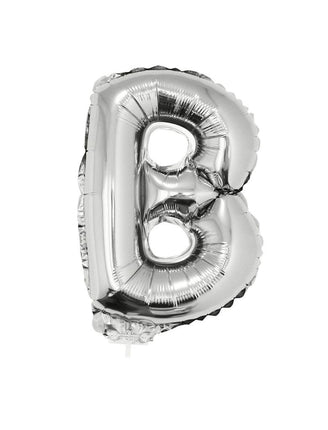 Funny Fashion Folie ballon letter B Zilver
