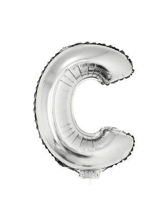 Funny Fashion Folie ballon letter C Zilver