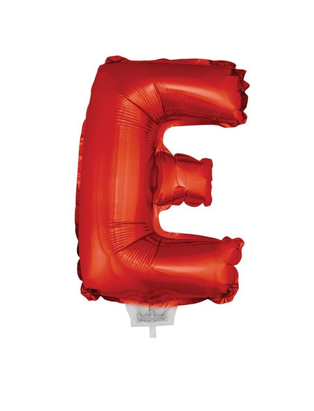 Funny Fashion Folie ballon letter E Rood
