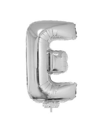 Funny Fashion Folie ballon letter E Zilver