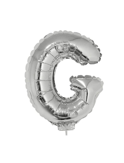 Funny Fashion Folie ballon letter G Zilver