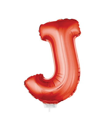 Funny Fashion Folie ballon letter J Rood