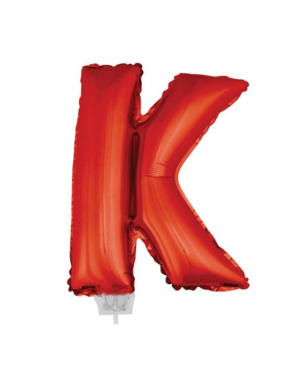 Funny Fashion Folie ballon letter K Rood