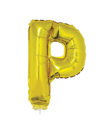 Funny Fashion Folie ballon letter P Goud