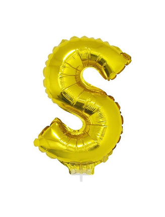 Funny Fashion Folie ballon letter S Goud