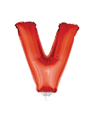 Funny Fashion Folie ballon letter V Rood