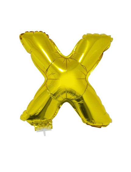 Funny Fashion Folie ballon letter X Goud