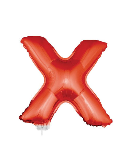 Funny Fashion Folie ballon letter X Rood