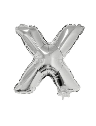 Funny Fashion Folie ballon letter X Zilver