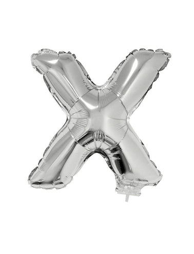 Funny Fashion Folie ballon letter X Zilver