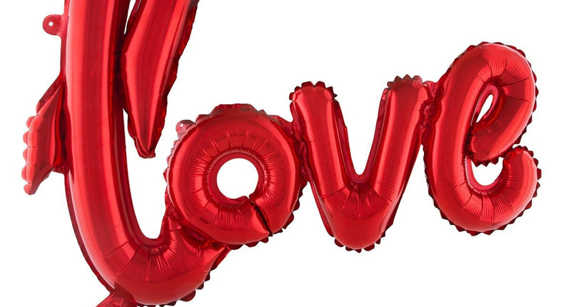 Funny Fashion Folie ballon LOVE in rood