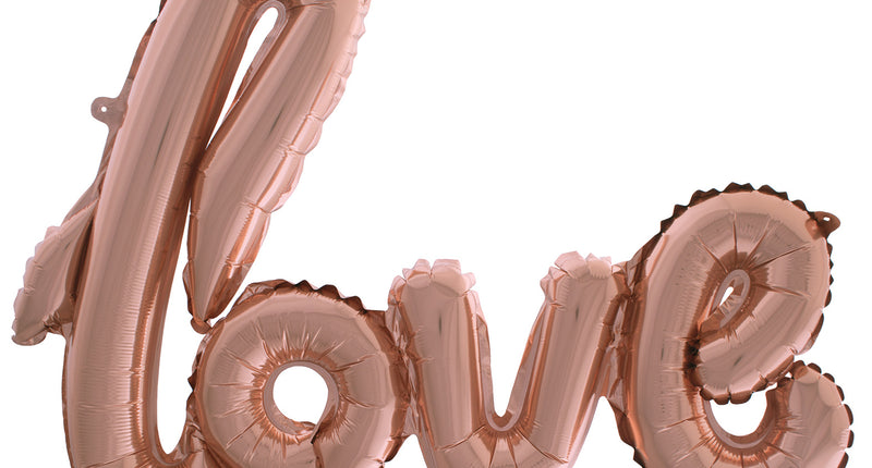 Funny Fashion Folie ballon LOVE in roze goud