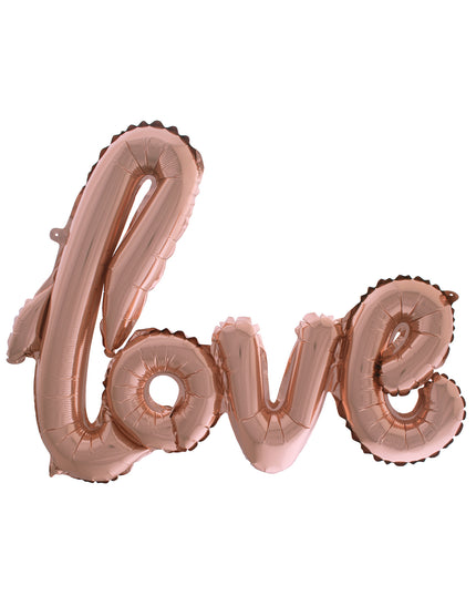 Funny Fashion Folie ballon LOVE in roze goud