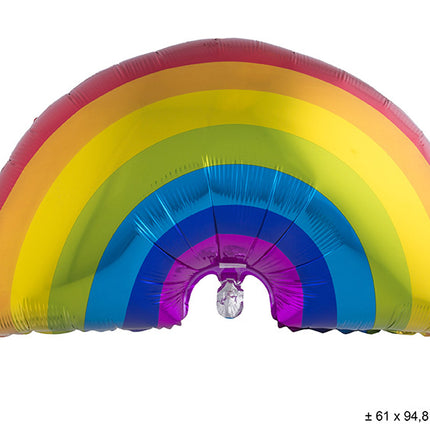 Funny Fashion Folie ballon regenboog
