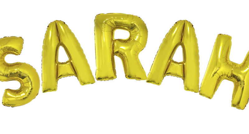 Funny Fashion Folie ballon set gouden letters Sarah