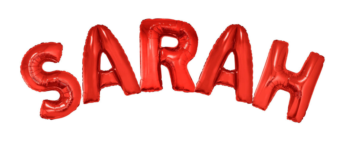 Funny Fashion Folie ballon set rode letters Sarah