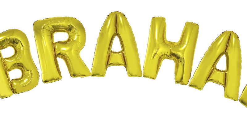 Funny Fashion Folie letter ballon set Abraham in goud