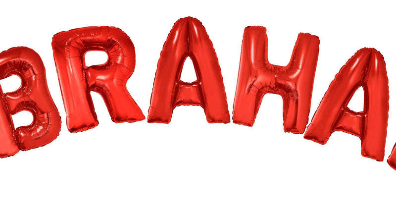 Funny Fashion Folie letter ballon set Abraham in rood