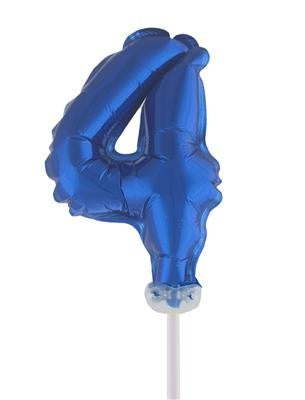 Funny Fashion Folieballon 13 cm op stokje blauw