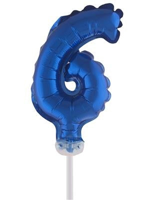 Funny Fashion Folieballon 13 cm op stokje blauw
