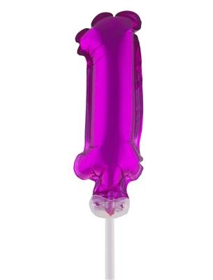 Funny Fashion Folieballon 13 cm op stokje roze