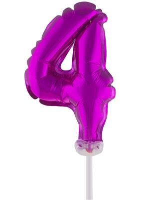 Funny Fashion Folieballon 13 cm op stokje roze