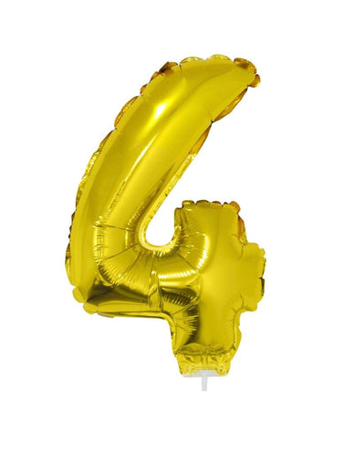 Funny Fashion Folieballon 41 cm goud op stokje