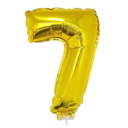 Funny Fashion Folieballon 41 cm goud op stokje