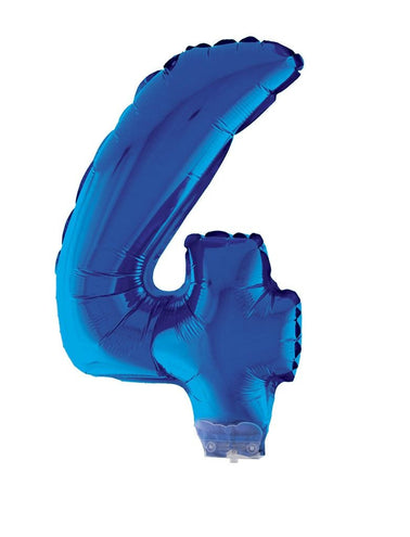 Funny Fashion Folieballon 41 cm op stokje blauw