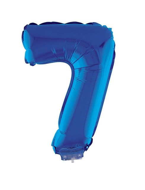 Funny Fashion Folieballon 41 cm op stokje blauw