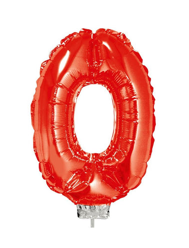 Funny Fashion Folieballon 41 cm op stokje rood
