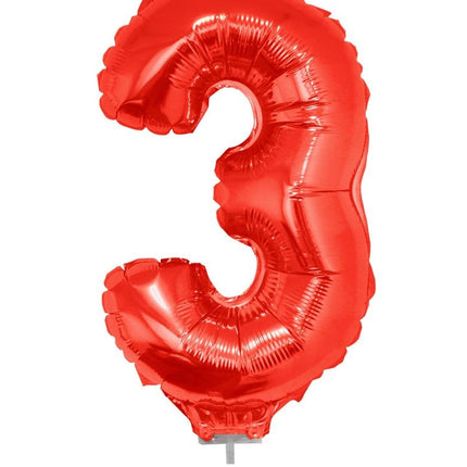 Funny Fashion Folieballon 41 cm op stokje rood