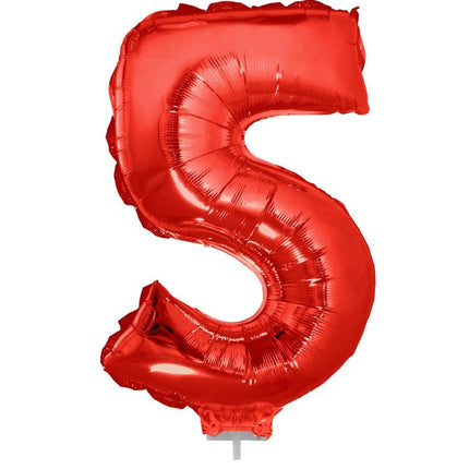 Funny Fashion Folieballon 41 cm op stokje rood