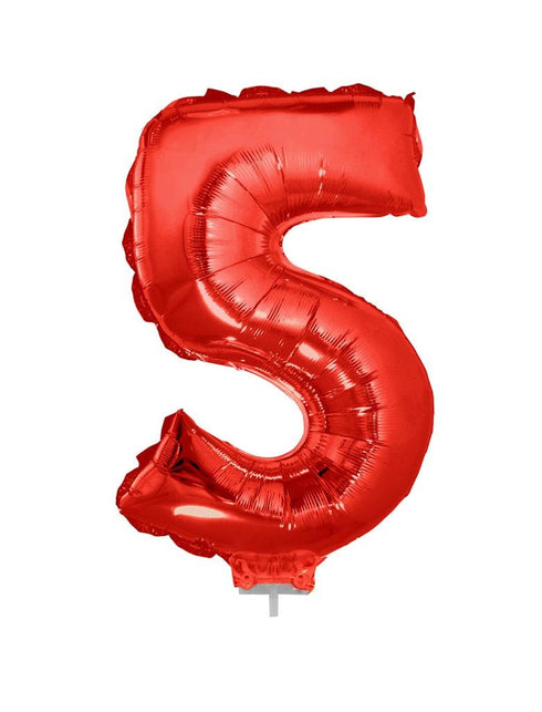 Funny Fashion Folieballon 41 cm op stokje rood