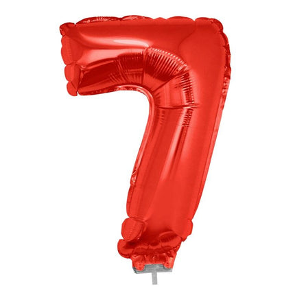 Funny Fashion Folieballon 41 cm op stokje rood