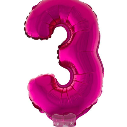 Funny Fashion Folieballon 41 cm op stokje roze