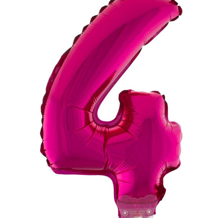 Funny Fashion Folieballon 41 cm op stokje roze