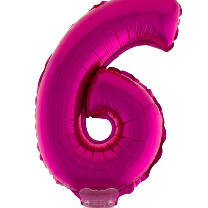 Funny Fashion Folieballon 41 cm op stokje roze