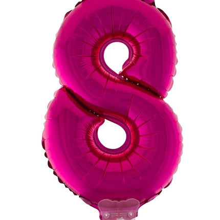 Funny Fashion Folieballon 41 cm op stokje roze