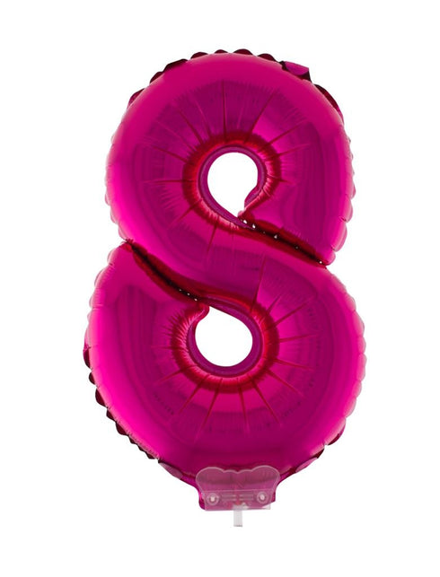 Funny Fashion Folieballon 41 cm op stokje roze
