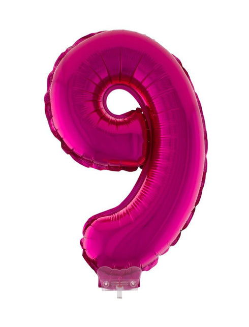 Funny Fashion Folieballon 41 cm op stokje roze