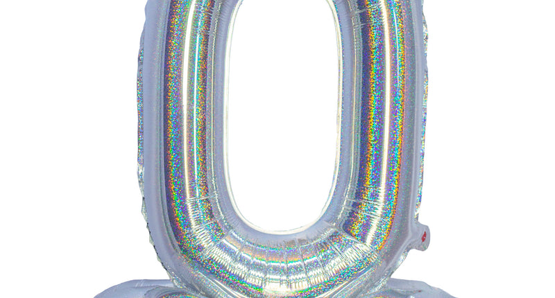 Funny Fashion Folieballon 82 cm glitter zilver